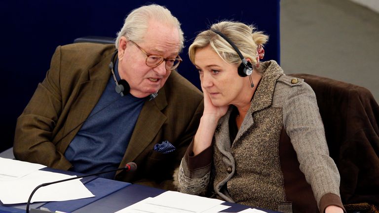 Jean-Marie Le Pen and  Marine Le Pen  in 2012.
Pic: Reuters