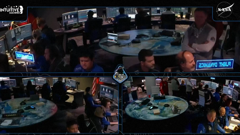 The control room for the lunar landing mission.
Pic: AP