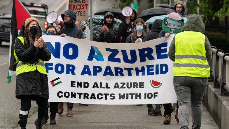 Microsoft blocks some services used by Israeli military unit after investigation into mass surveillance of Palestinians | World News