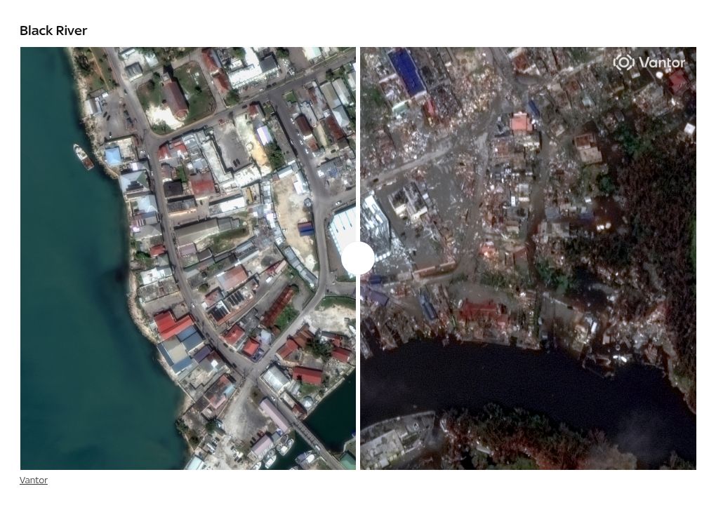 Before and after images of Jamaica show destruction left by Hurricane Melissa | Science, Climate & Tech News