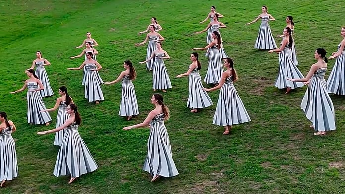 A day in the life of Ancient Olympia with the priestesses of the Olympic flame lighting ceremony